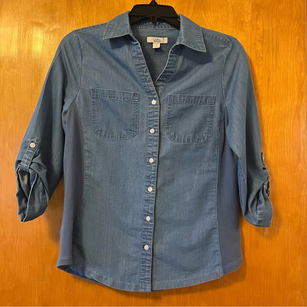 Croft & Barrow Denim Button-Down Shirt Size S